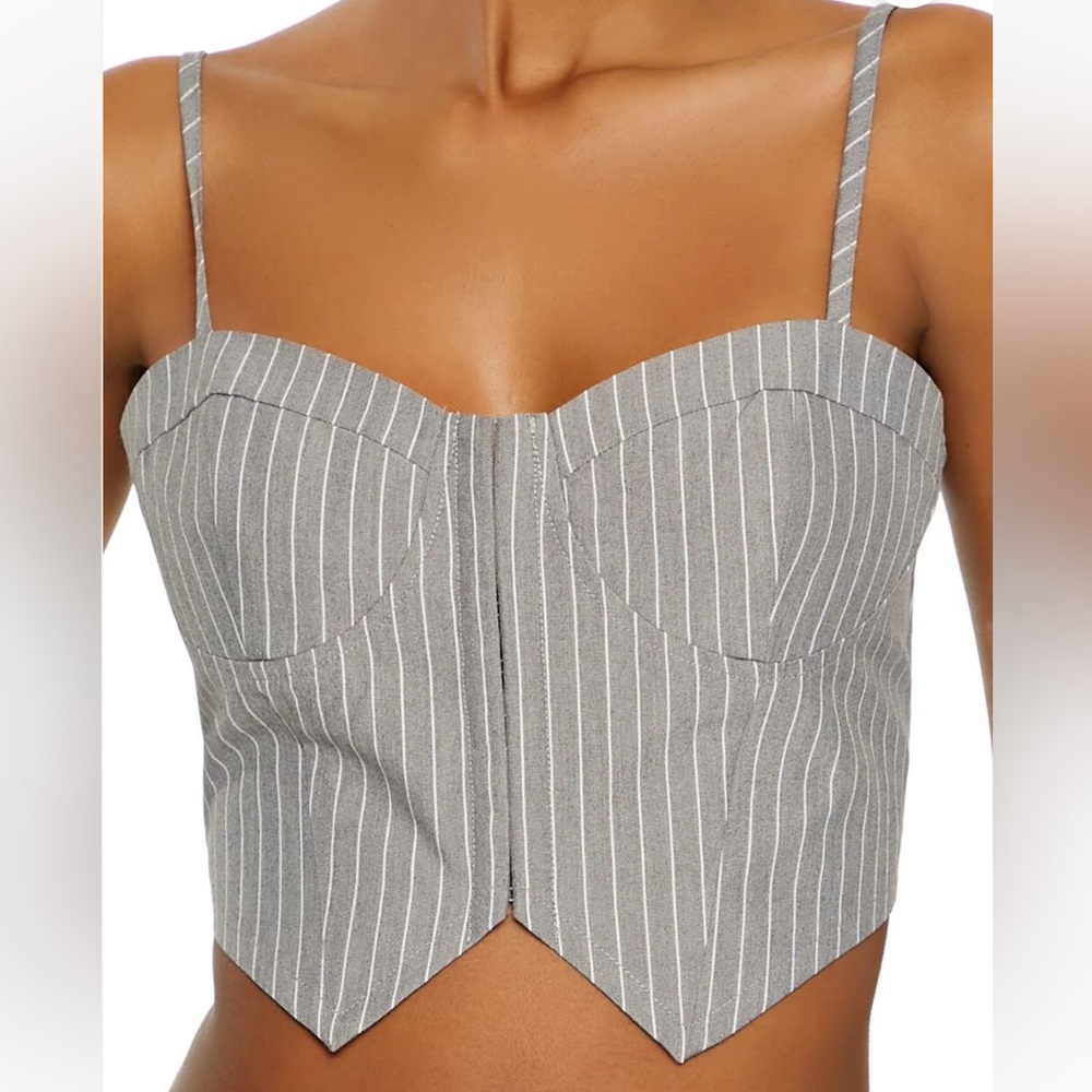Forever 21 Pinstriped Cropped Cami